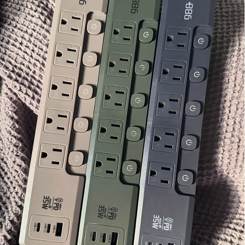 【+886極野家】5開5插1USB+2Type C PD 35W 快充延長線1.8米 V2-細節圖3