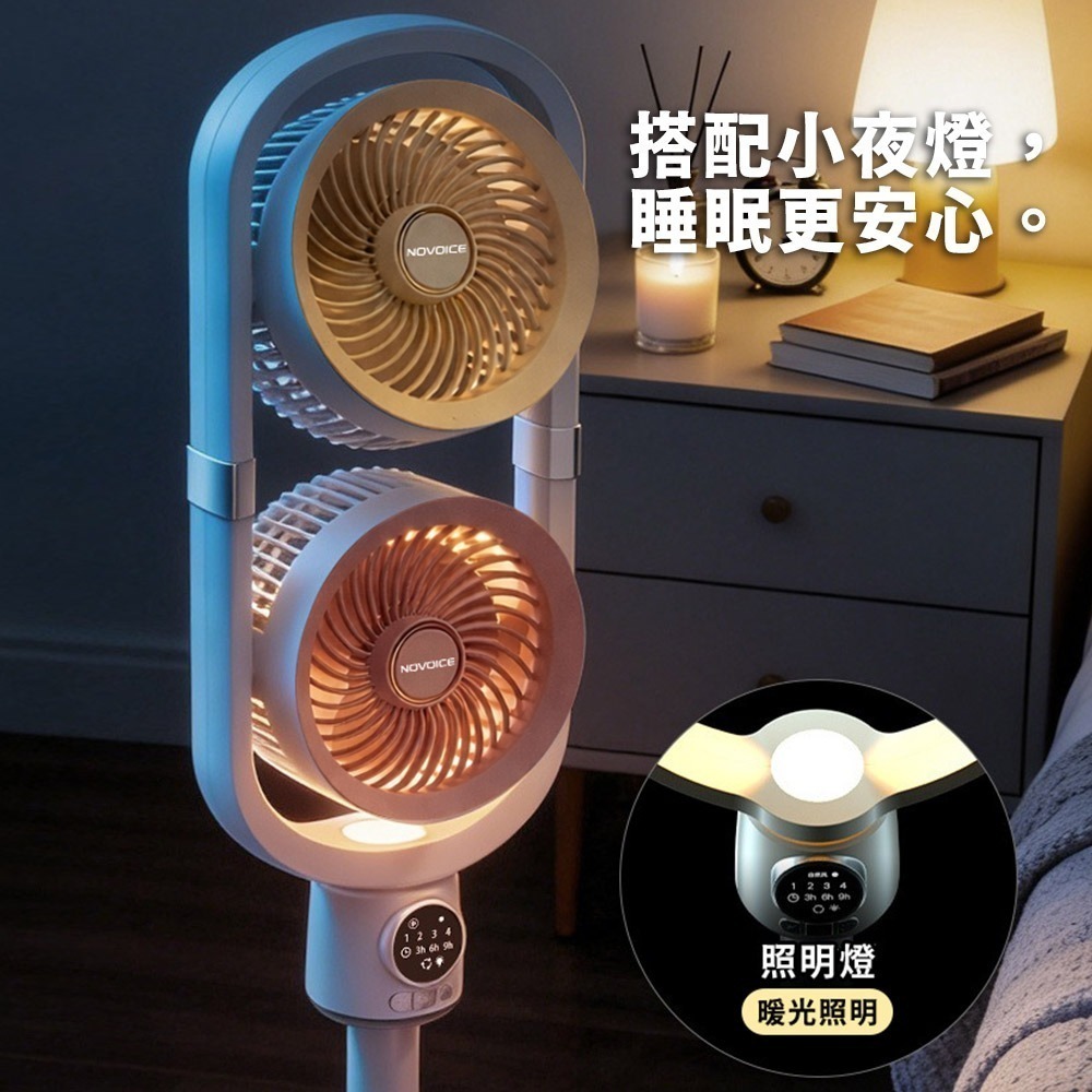 【NOVOICE 諾維斯】USB雙頭空氣循環扇NOV-F20-細節圖5