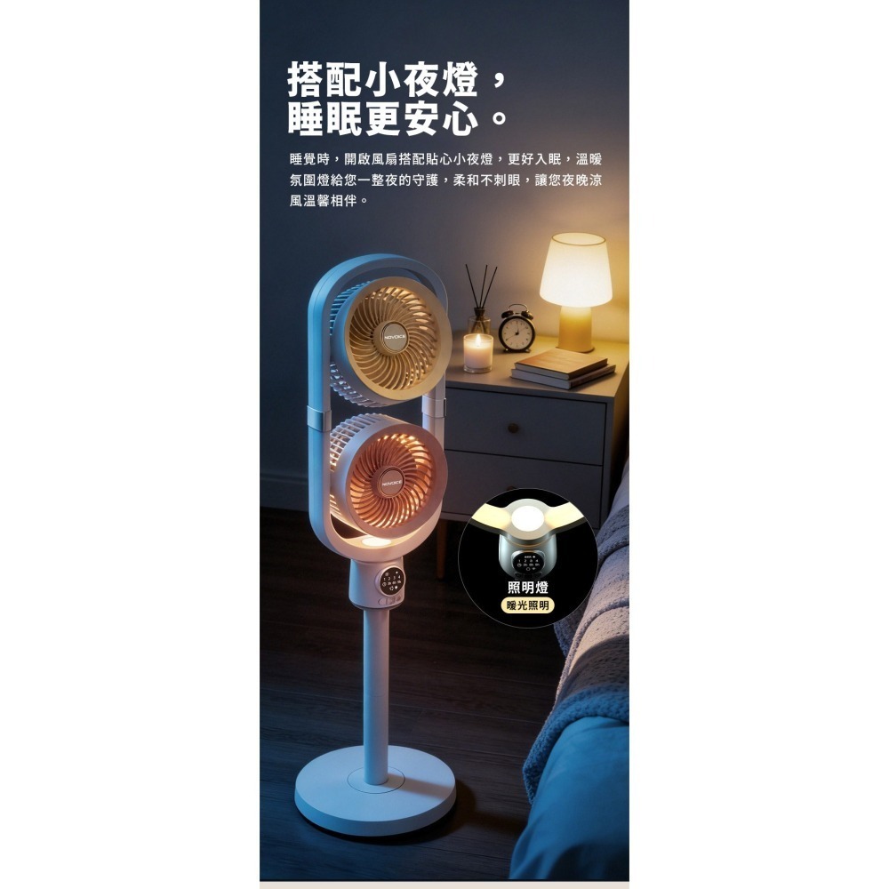 【NOVOICE 諾維斯】USB雙頭空氣循環扇NOV-F20-細節圖7