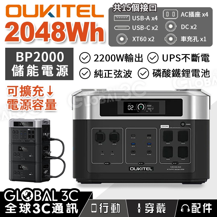 OUKITEL BP2000 Solar Generator 2200W