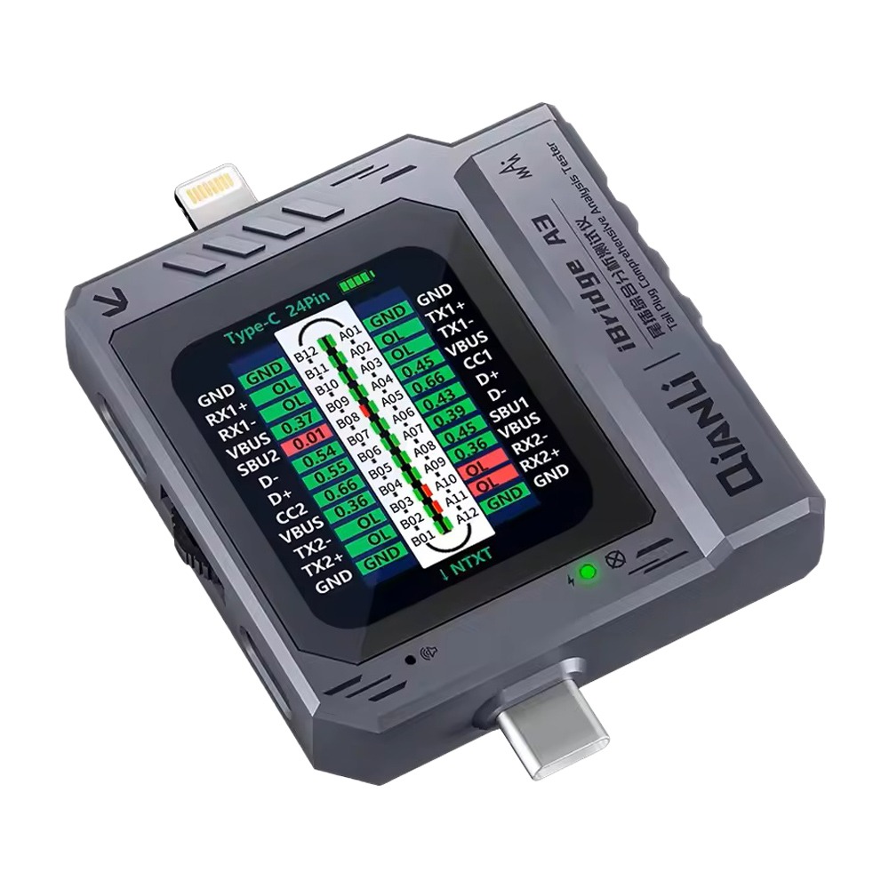 iBridge A3 手機充電孔檢測器 30/5A 電流電壓檢測 自動掃描檢測 一鍵複檢 旋轉螢幕 安卓蘋果-細節圖2
