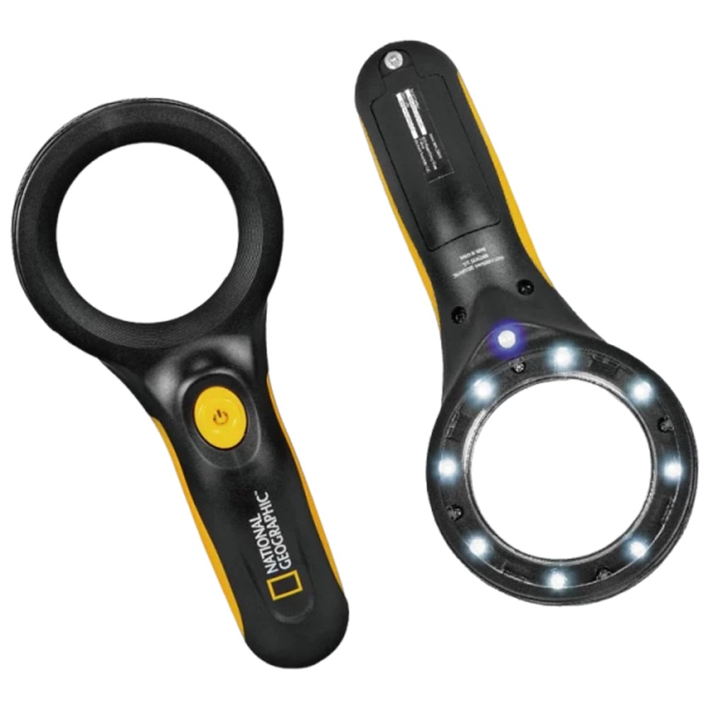 國家地理 兒童放大鏡 3倍放大 高清鏡片 非球面光學鏡片 8顆LED燈 鏡片鍍膜加硬 安全 兒童玩具-細節圖2