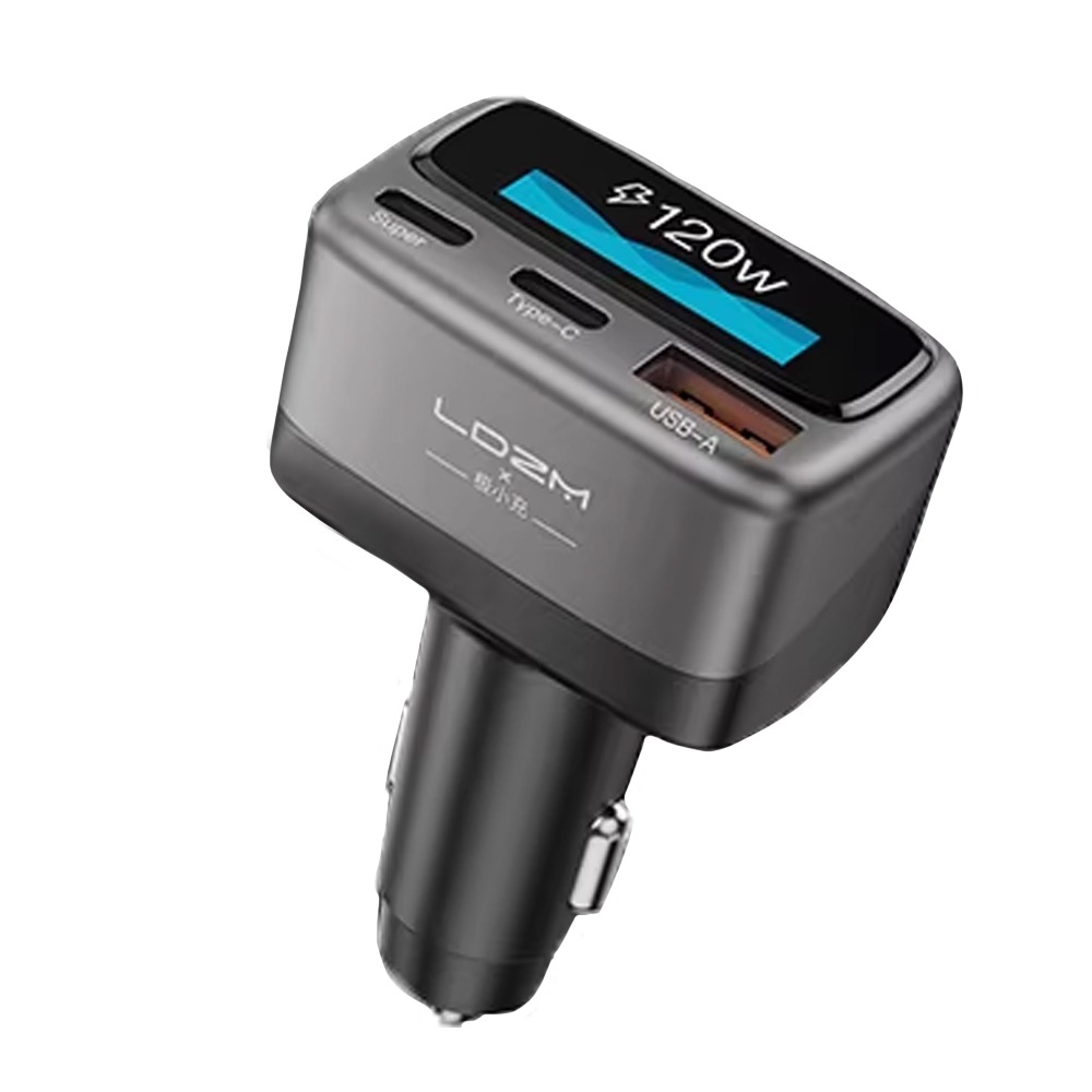 165W 三口車充 充電顯示螢幕 單口120W 大功率 筆電充電 全相容快充 車載充電器-細節圖2