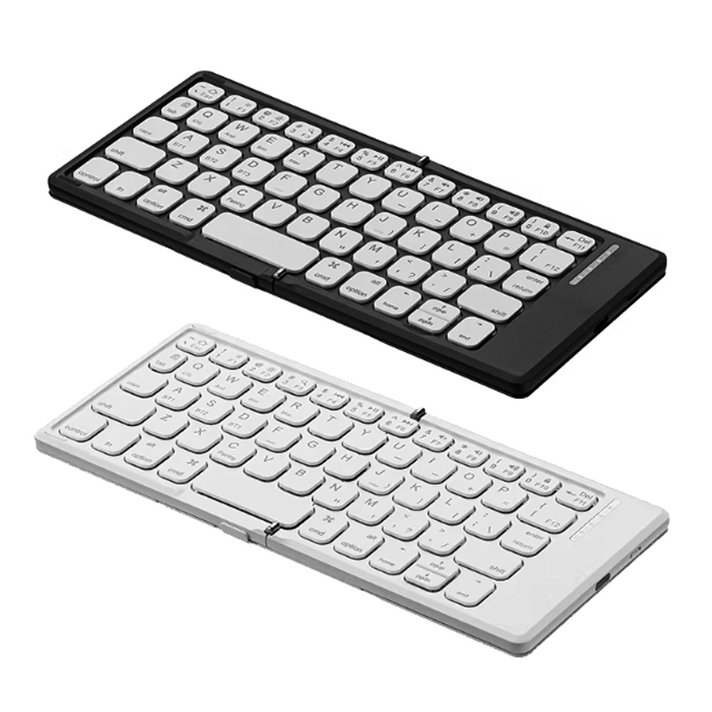 SANWA 化妝鏡 摺疊鍵盤 迷你鍵盤+化妝鏡 折疊收納 多設備連接 電腦配件 送支架 收納袋-細節圖2