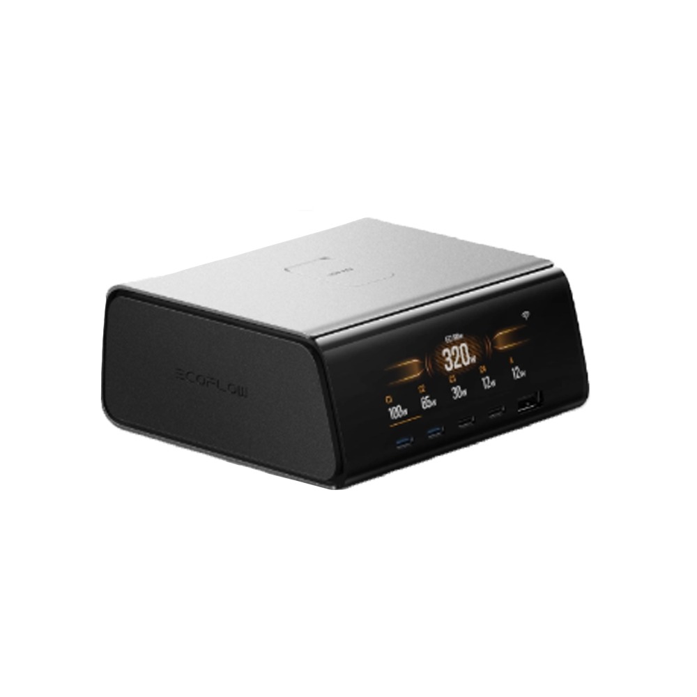 ECOFLOW RAPID Pro 320W 氮化鎵充電座 充電底座 6個輸出口 數顯螢幕 APP 遠端操控 充電-細節圖2