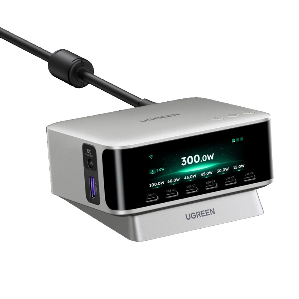 綠聯 UGREEN Nexode Pro 300W 桌面充電器 氮化鎵GaN 8口輸出 App控制 智能控溫 筆電 快充-細節圖2