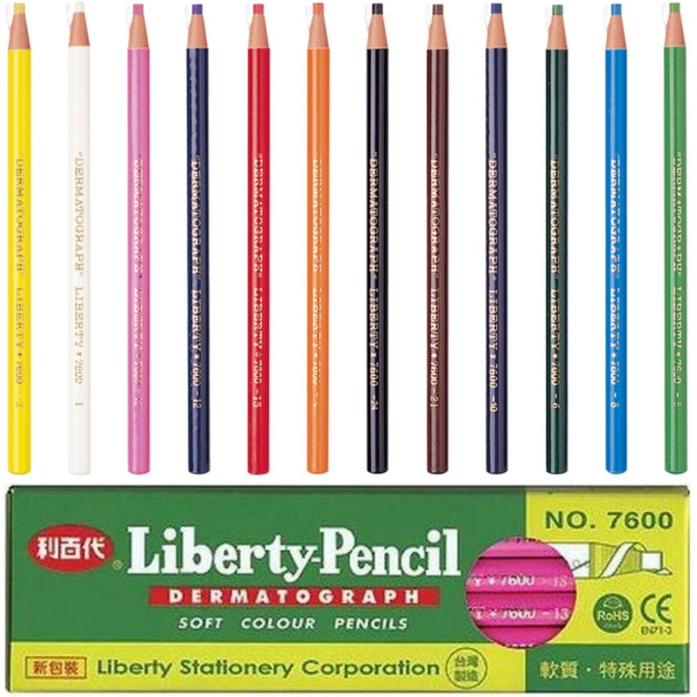 『LS王子』LIBERTY 利百代 7600 紙捲油蠟筆 12色 / 紙捲筆 油蠟筆 紙捲蠟筆 菜單筆 手撕蠟筆-細節圖2