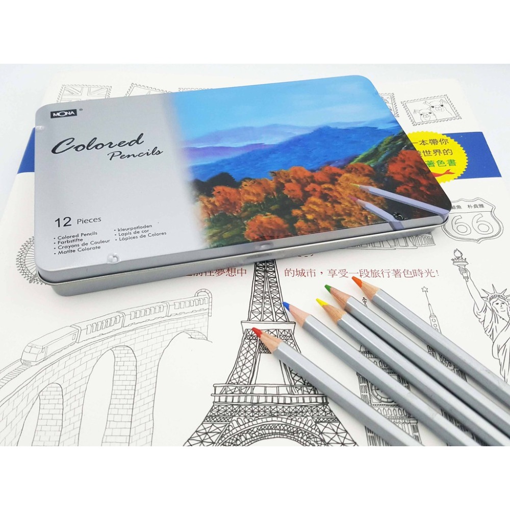 『LS王子』MONA 油性色鉛筆 12~48色 / 色鉛筆 彩色鉛筆 繪圖 彩繪筆 素描 萬事捷-細節圖2