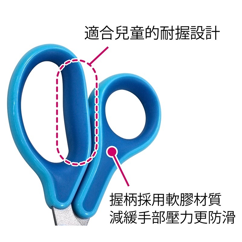 『LS王子』PLUS 普樂士  兒童30度弧線剪刀 4色 / 左手專用剪刀 兒童剪刀 安全剪刀 剪刀-細節圖5