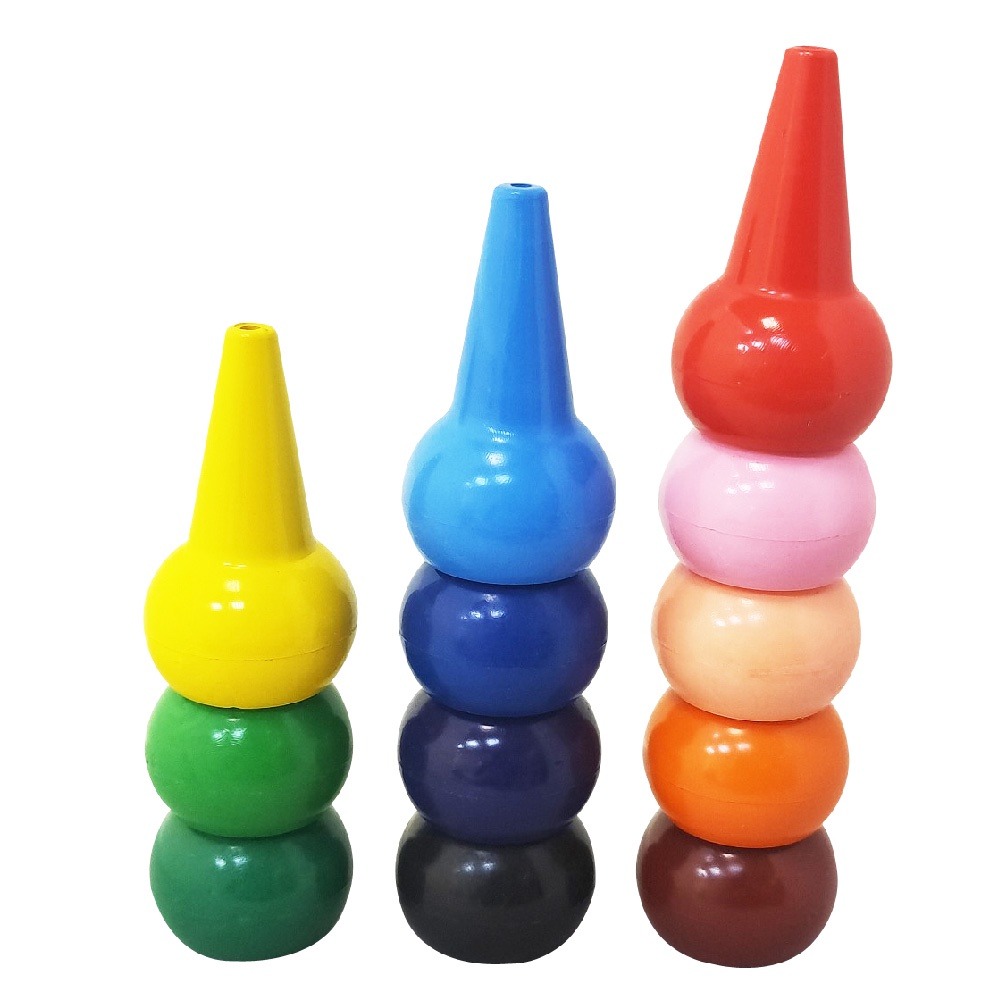 『LS王子』SUANDER 無毒不沾手可堆疊蠟筆 12/24色手指蠟筆 / 無毒蠟筆  手指蠟筆 蠟筆  雙德-細節圖3