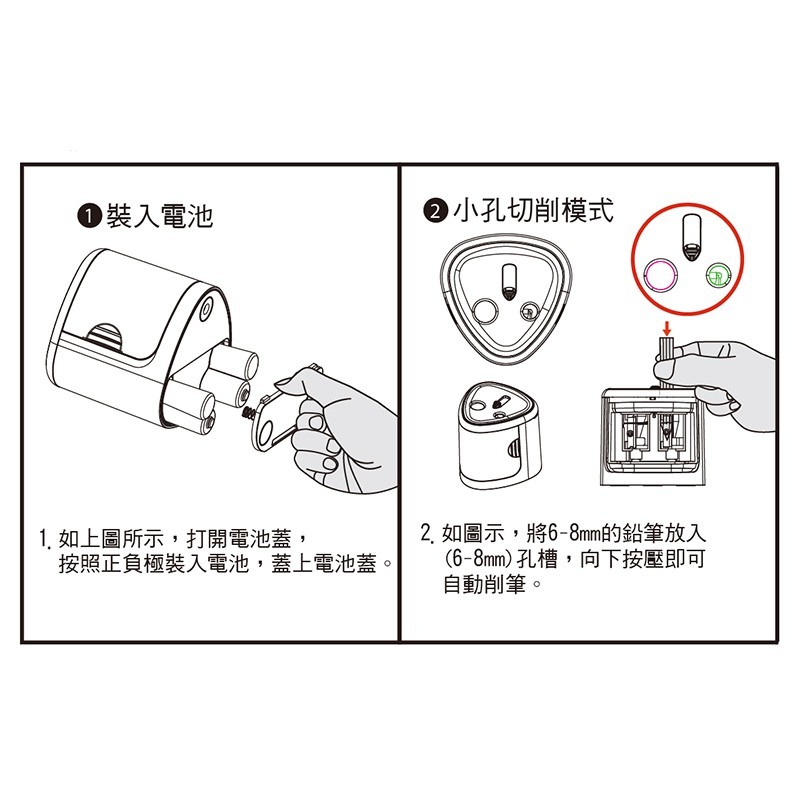 『LS王子』Tomato AS-66 大小通吃電動削筆機 / 電動削筆機 削筆機 萬事捷-細節圖2