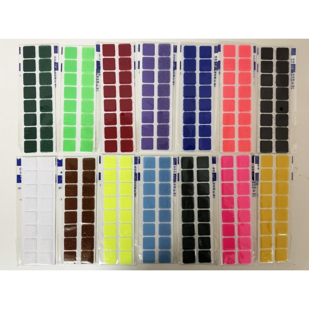 波斯貓 黏扣帶 2x2cm 魔鬼氈  14色 / 圓形黏扣帶 方形黏扣帶 黏扣帶-細節圖3