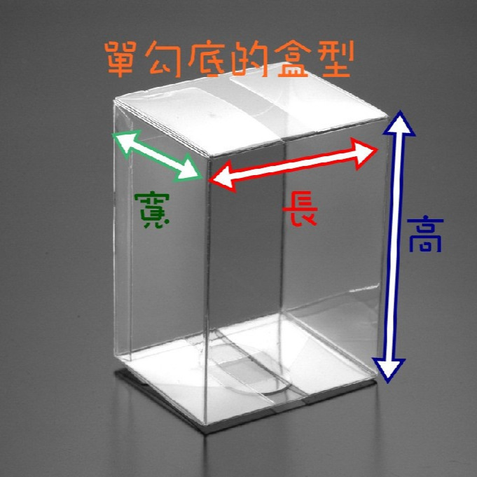 【♥豪美包材♥】30入-單勾底折盒-PVC透明盒、塑膠折盒、透明盒、防塵盒、防撞盒、塑膠包裝盒、展示盒、長方形包裝盒-細節圖2