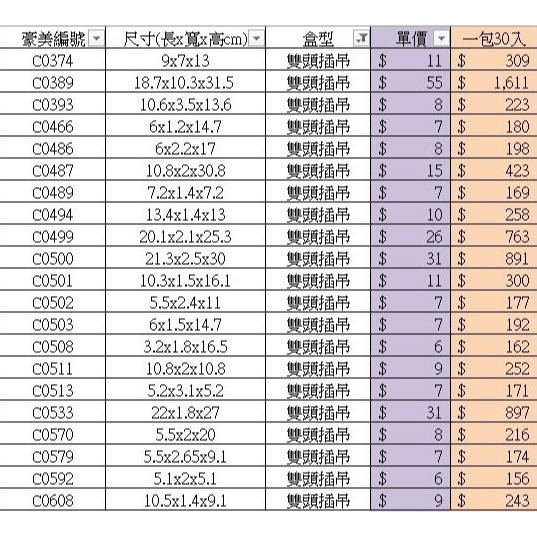【♥豪美包材♥】30入-雙頭插吊盒-塑膠折盒、PVC透明盒、透明塑膠盒、折盒、方盒、塑膠包裝盒、展示掛盒、吊盒、掛盒-細節圖3