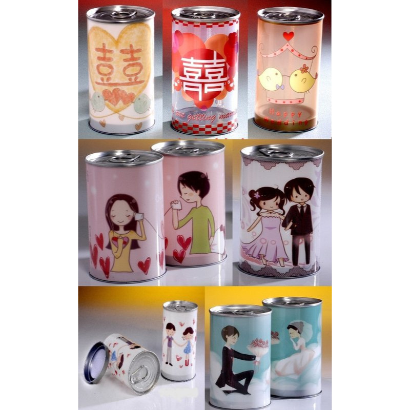 【♥豪美包材♥】特價~婚禮系列禮品罐/易開罐圓桶/塑膠圓桶/婚禮禮物罐/二進禮物包裝罐/婚禮小物/結婚圖案造型圓罐-細節圖3