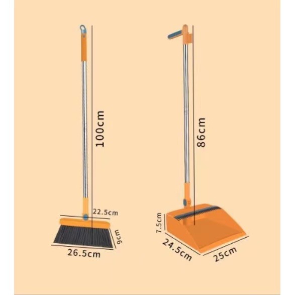 掃把畚箕組 一刮淨掃把畚斗組 打掃用具 掃帚 掃把 畚箕 掃地神器 梳齒設計畚斗 掃除用具-細節圖9