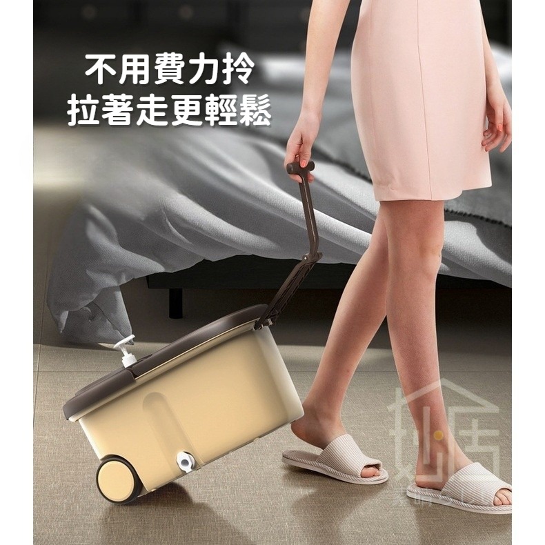 旋轉拖把桶 免手洗拖把套裝拖布桶 拖桶拖把帶大號輪子桶 地拖桶-細節圖8