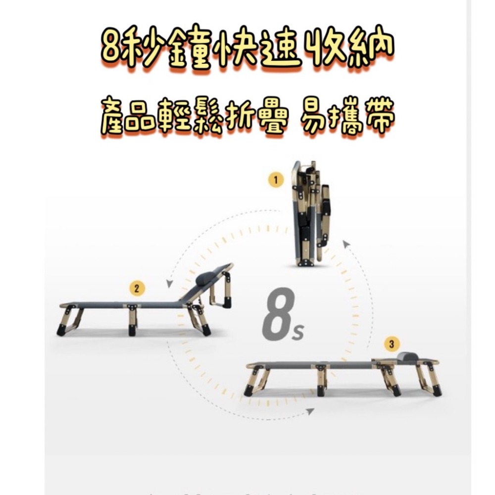折疊床 單人午休午睡辦公室躺椅 家用簡易折疊床 成人便攜沙灘行軍床 午休三折床-細節圖6