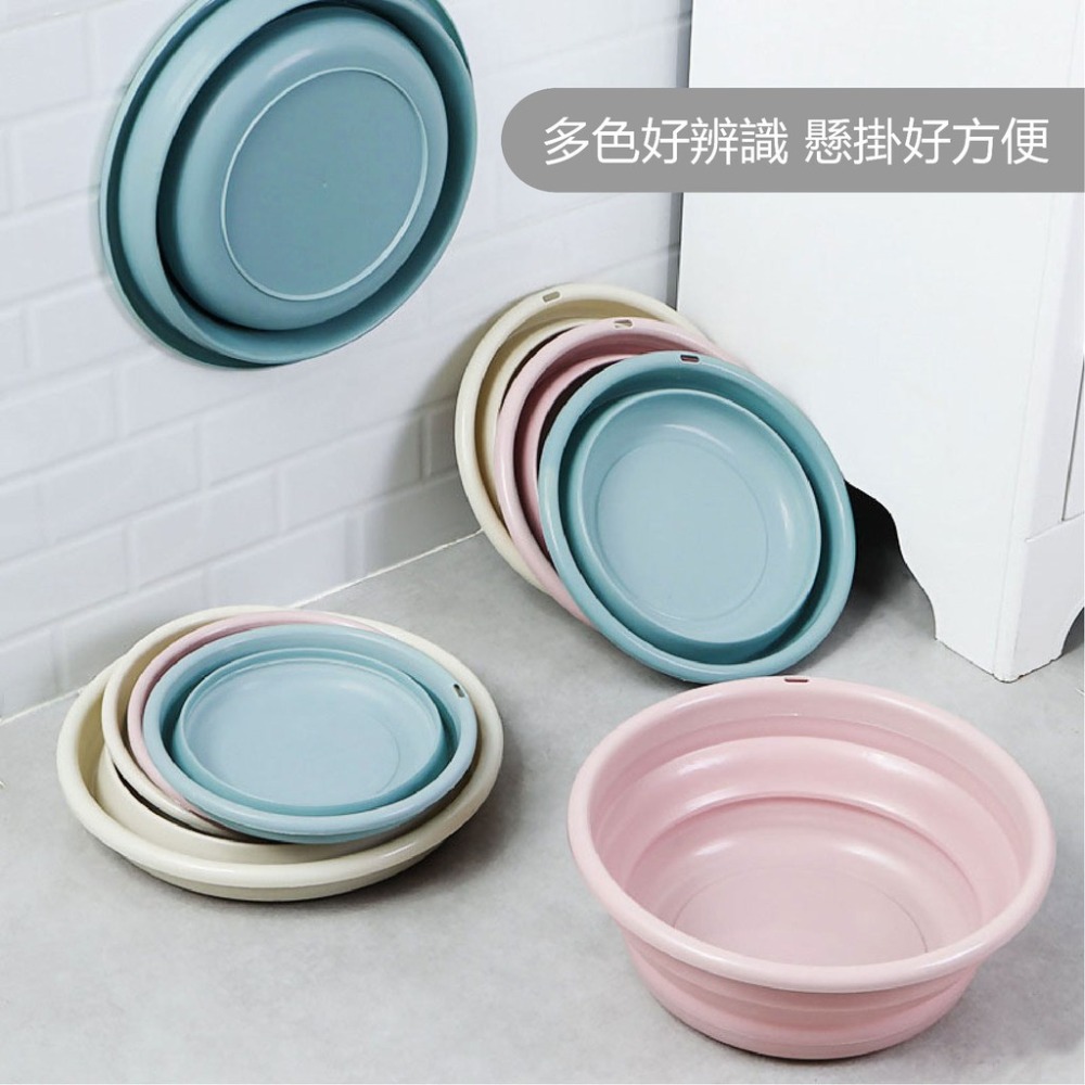 便攜摺疊臉盆 加厚加大洗臉盆 伸縮可折疊洗臉盆 便攜式可懸掛水盆 摺疊臉盆 臉盆-細節圖2