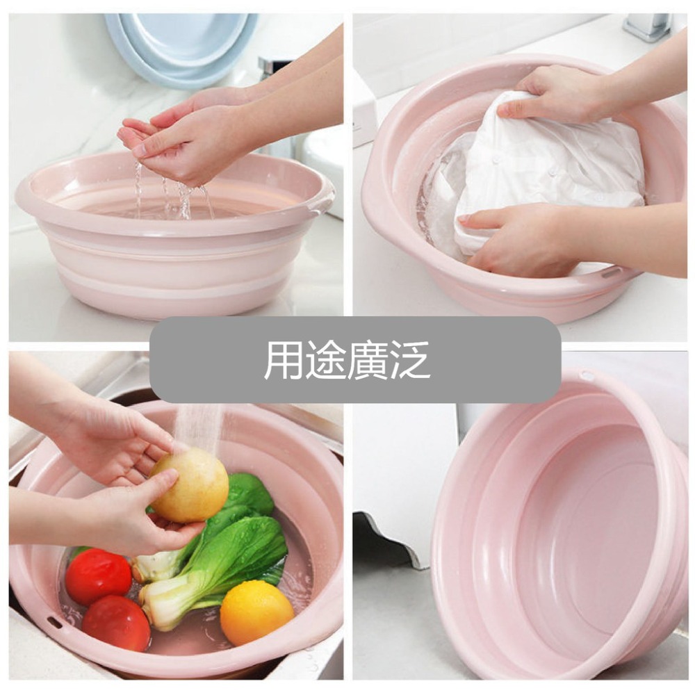 便攜摺疊臉盆 加厚加大洗臉盆 伸縮可折疊洗臉盆 便攜式可懸掛水盆 摺疊臉盆 臉盆-細節圖5