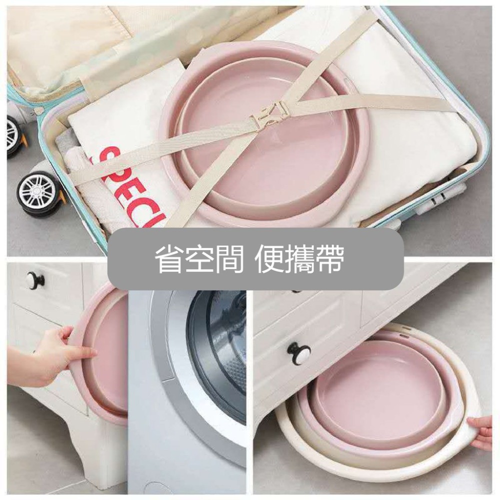 便攜摺疊臉盆 加厚加大洗臉盆 伸縮可折疊洗臉盆 便攜式可懸掛水盆 摺疊臉盆 臉盆-細節圖6