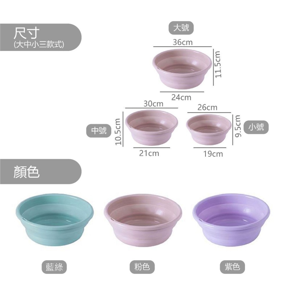 便攜摺疊臉盆 加厚加大洗臉盆 伸縮可折疊洗臉盆 便攜式可懸掛水盆 摺疊臉盆 臉盆-細節圖9