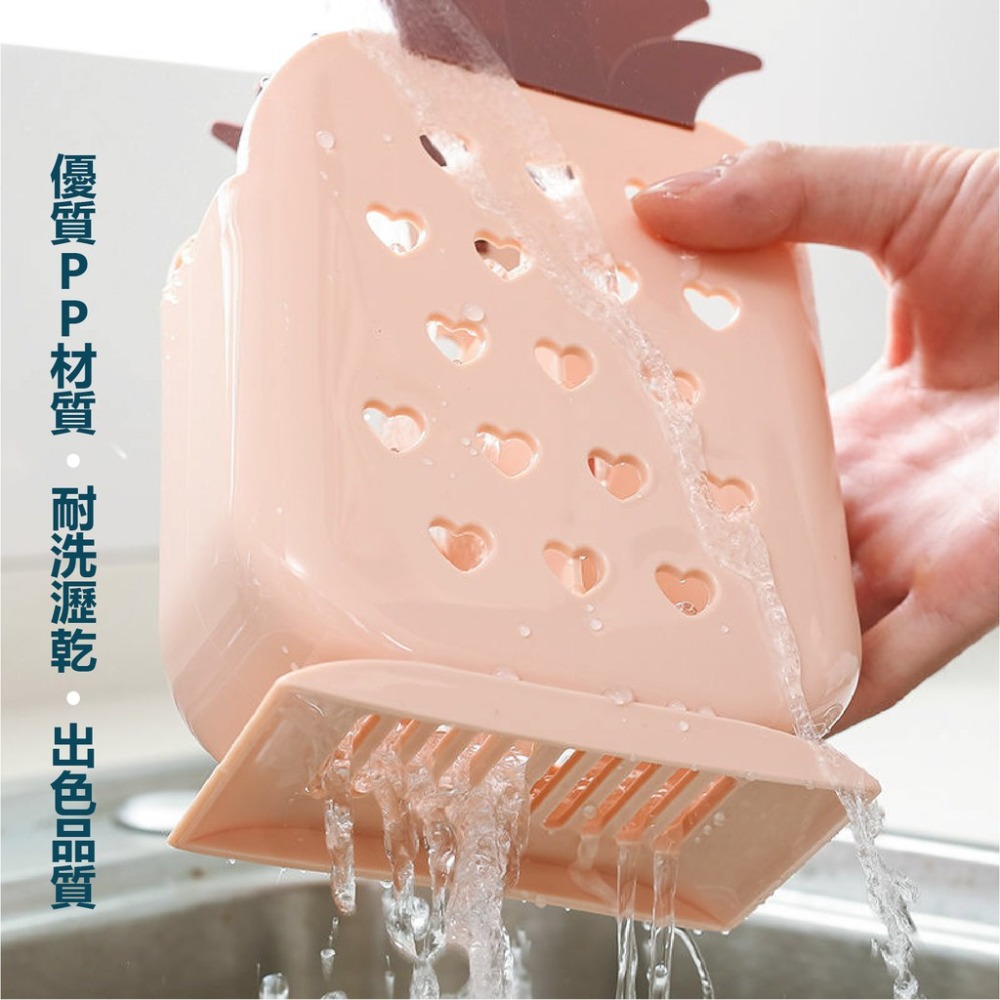 鳳梨筷桶 鳳梨造型餐具收納筒 菠蘿筷桶 筷子收納 餐具收納 廚房瀝水 筷桶 筷籠 筷子桶-細節圖3