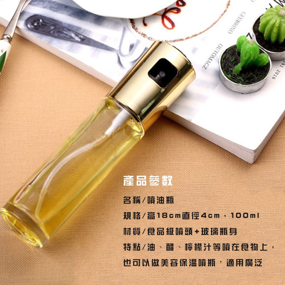 家用醬油玻璃油醋瓶 廚房噴油瓶 油壺燒烤調味瓶 彩盒裝 噴油瓶-細節圖3