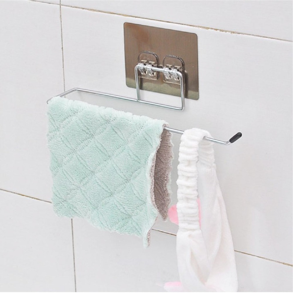 不銹鋼置物架 廚房一次性抹布架 保鮮膜架 浴室毛巾收納架 紙巾架-細節圖2