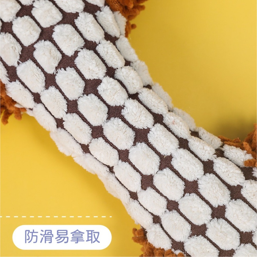 狗狗玩具 創意毛絨雙色發聲骨頭磨牙耐咬寵物玩具 發聲寵物毛絨玩具-細節圖3