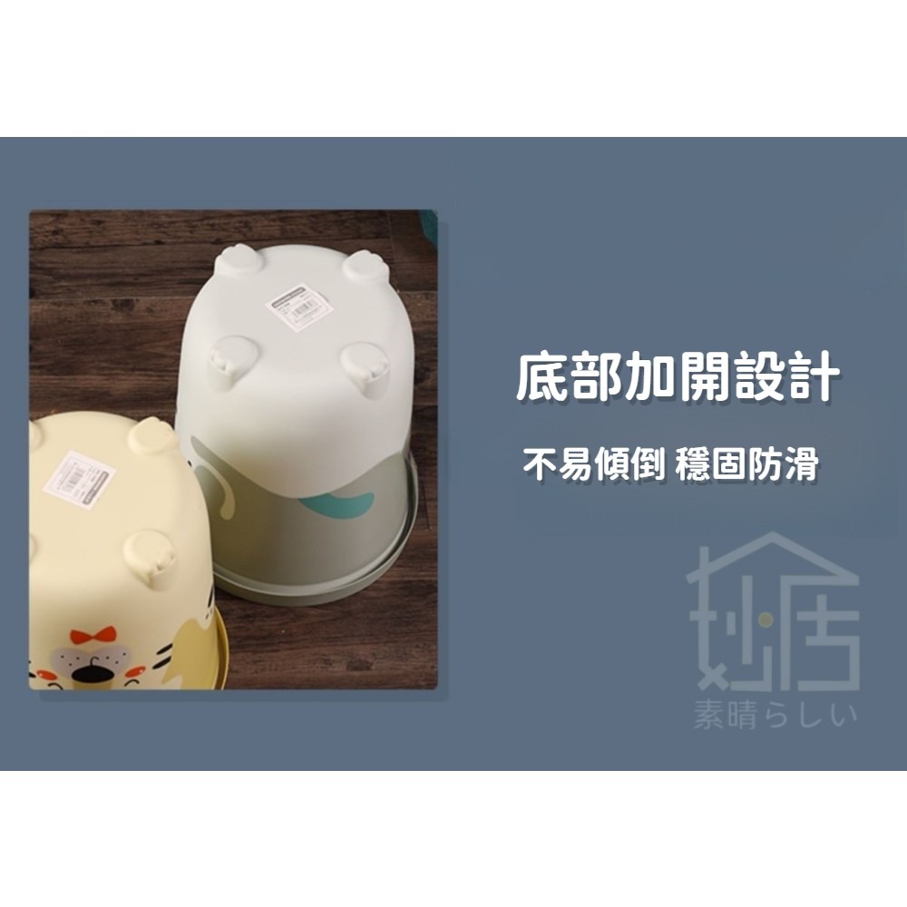 圓形垃圾桶 卡通垃圾桶 廚房收納桶 創意家用辦公無蓋垃圾桶 垃圾桶 大容量垃圾桶 北歐垃圾桶-細節圖8