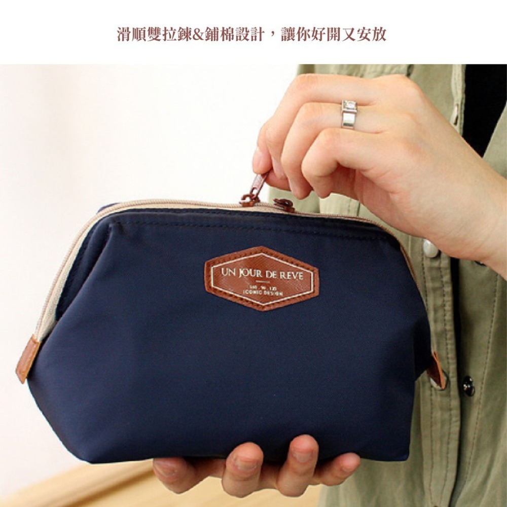 蛙口化妝包 蛙口包 便攜大容量收納包 棉布洗漱包 爆款鋼架化妝包 多功能時尚大口洗漱包 方便攜帶棉布化妝包-細節圖6