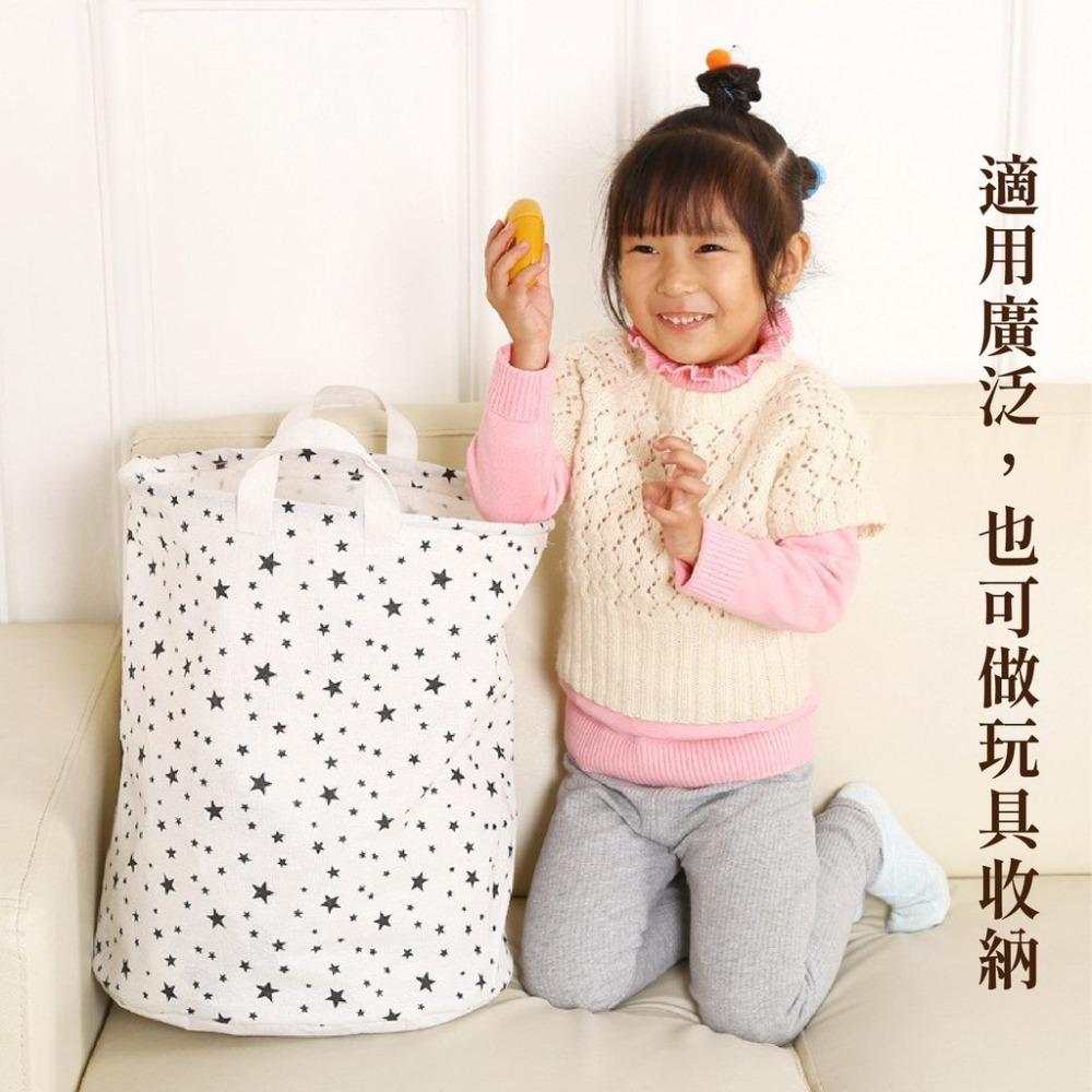 髒衣服收納筐 折疊防水洗衣籃 洗衣籃棉麻髒衣簍 玩具收納桶大號 洗衣籃-細節圖2