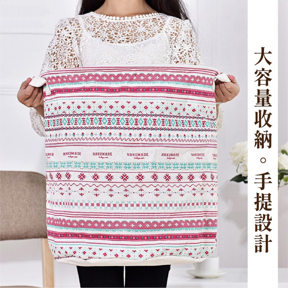 髒衣服收納筐 折疊防水洗衣籃 洗衣籃棉麻髒衣簍 玩具收納桶大號 洗衣籃-細節圖3