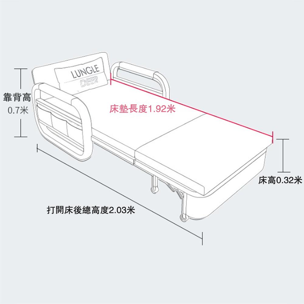 【創樂屋】現貨免運 100CM沙發床 可折疊客床 懶人沙發 雙人沙發（帶儲物可拆洗）一入裝 贈抱枕-細節圖6