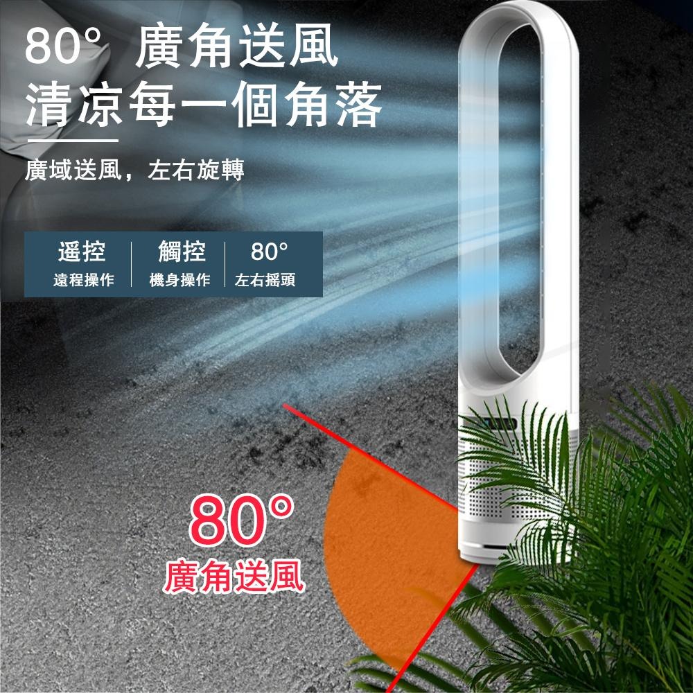 🔥現貨可自取🔥 電風扇 50吋無葉風扇 電扇 負離子無葉淨化扇 涼風扇（淨化濾芯/遠程遙控/靜音設計）循環扇 塔扇-細節圖5