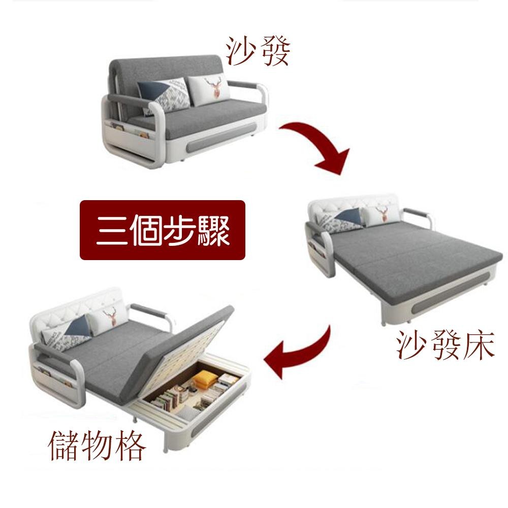 【未來科技】現貨免運 可折疊沙發床 雙人實木沙發  懶人沙發 儲物床客床（150CM含儲物）小戶型沙發 客床-細節圖8