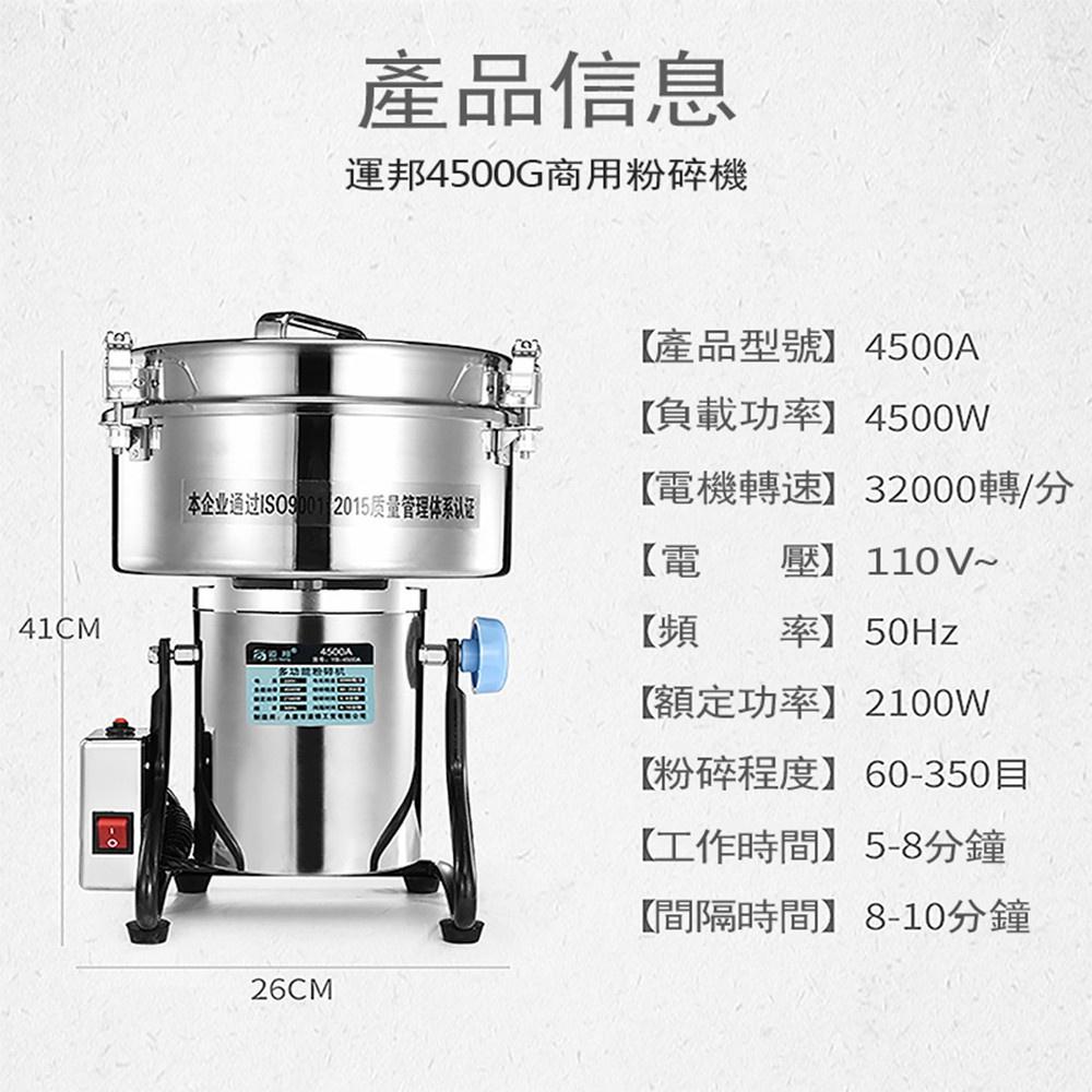 【未來科技】  研磨機 保固一年 打粉機 粉碎機 磨粉機 2500/4000g研磨機-細節圖4