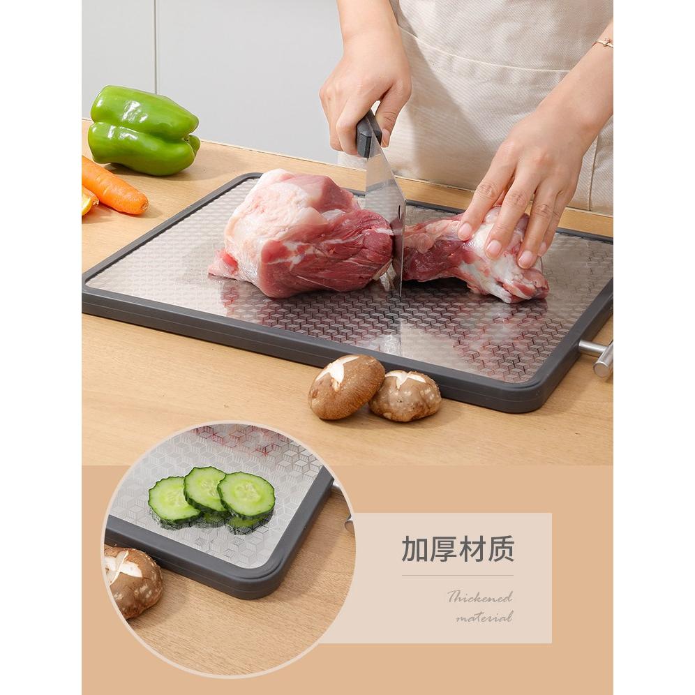 現貨 不銹鋼加厚雙面兩用抗菌砧板 砧板 不鏽鋼砧板 不鏽鋼沾板 切菜板 沾板 料理用具 不銹鋼砧板-細節圖4