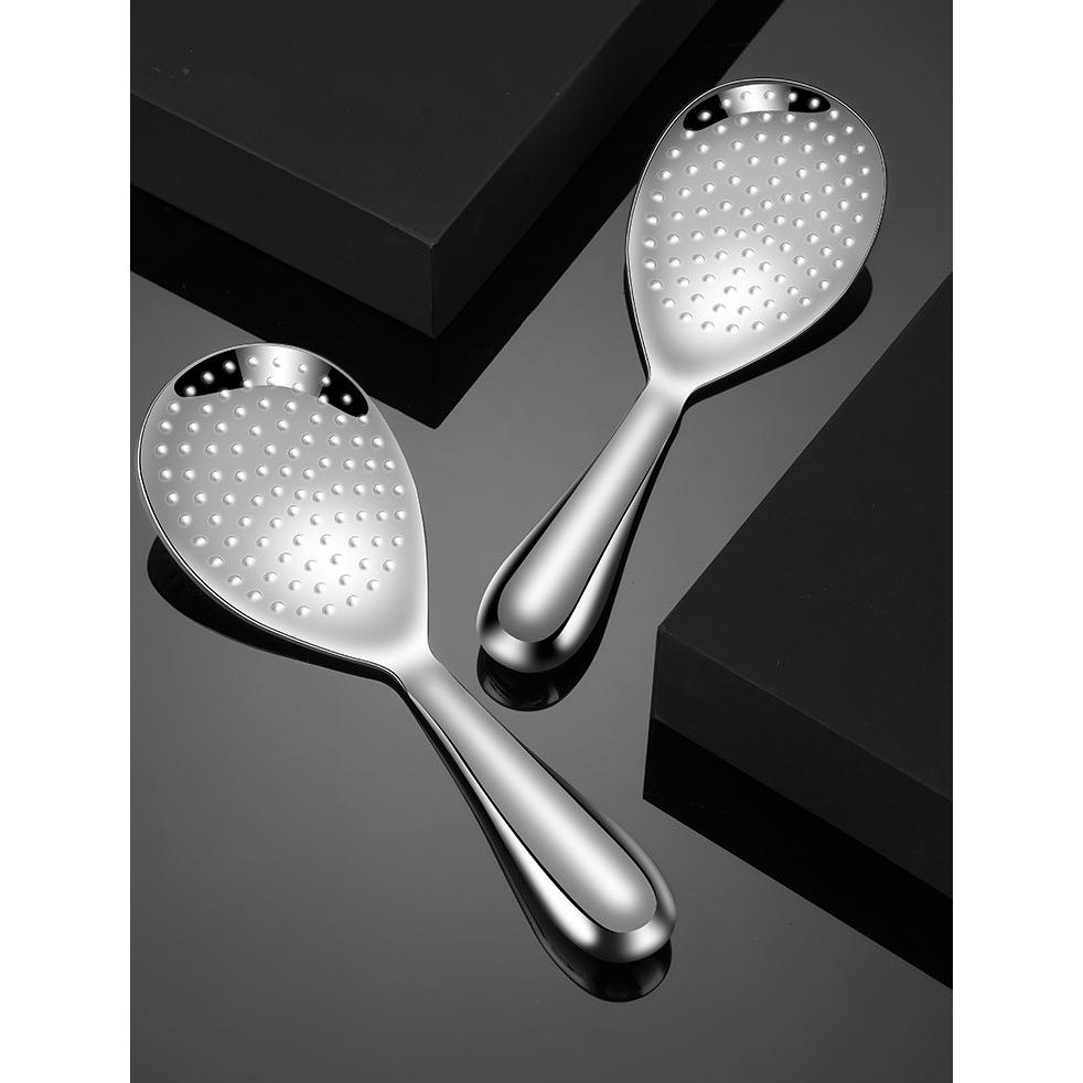 現貨 304 不鏽鋼 飯勺 白鐵 不鏽鋼飯匙 高質感 不沾米飯勺 飯匙 公用長柄分菜勺 加厚加大 一體成型 食品級-細節圖5