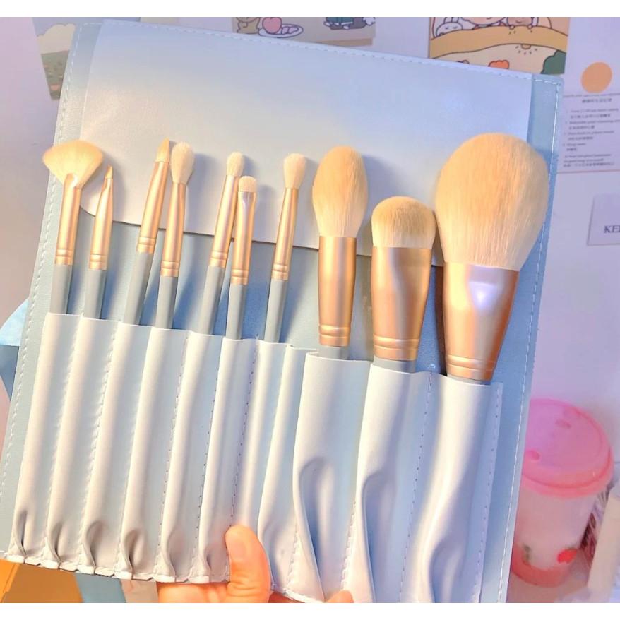 現貨 美妝刷10件組 筆袋 化妝刷 彩妝刷 眼妝刷 修容刷 軟毛刷 彩妝 化妝刷具-細節圖8