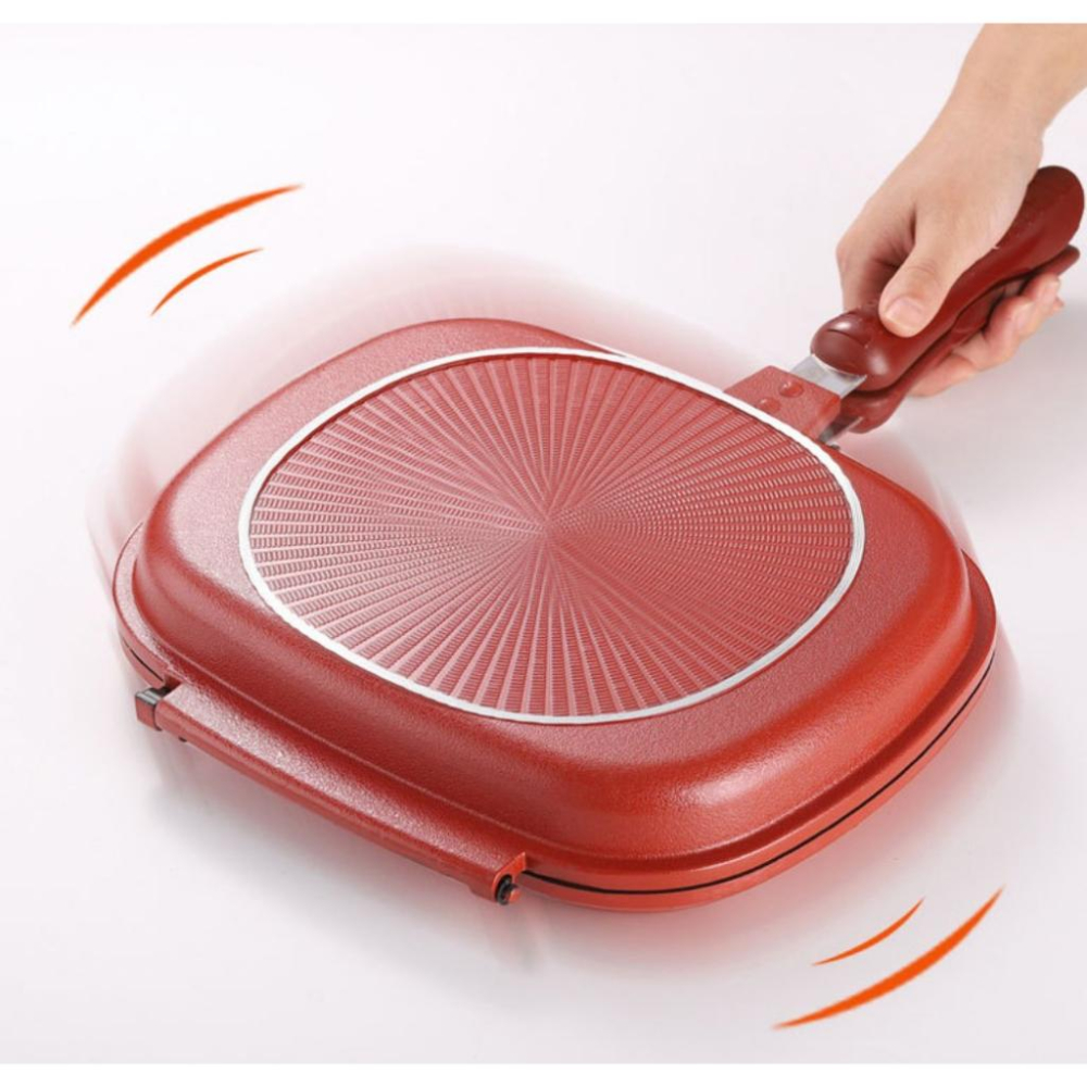 現貨 韓國 HAPPYCALL 平底鍋 雙面不沾鍋 氣壓鍋 不沾鍋 雙面加熱 煎魚鍋 氣壓無煙煎鍋 雙面鍋 28CM-細節圖4