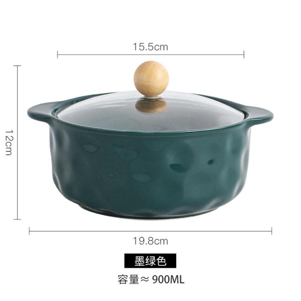 現貨 北歐 雙耳陶瓷碗 泡麵碗 帶蓋 餐碗 湯碗 防燙 加厚 日式雙耳陶瓷碗 陶瓷餐具-細節圖6