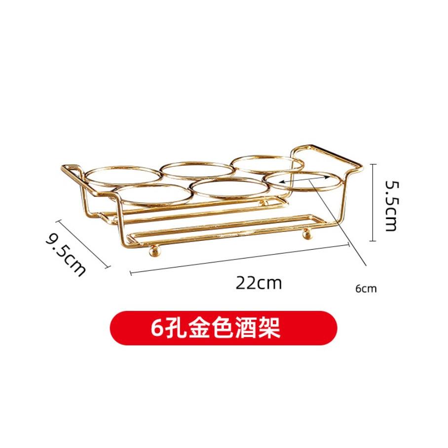 現貨 輕奢風 金色鐵藝 杯架 創意 玻璃杯 瀝水架 家用 水杯架 置物架 客廳收納 杯子收納-細節圖2