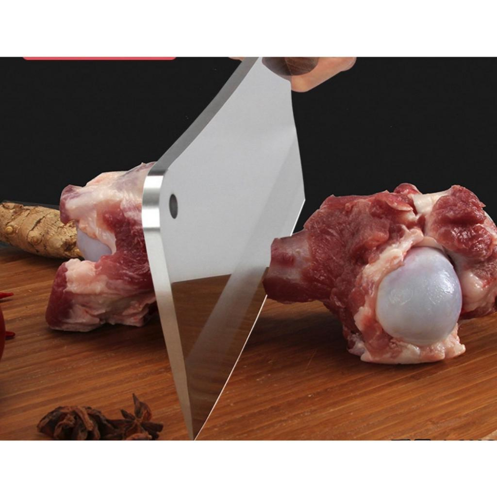 現貨 砍骨刀 斬骨刀 砍刀 廚房刀具 不鏽鋼手柄 砍骨刀 切片刀 料理刀具 剁刀 菜刀 刀具 斬骨刀 菜刀-細節圖2