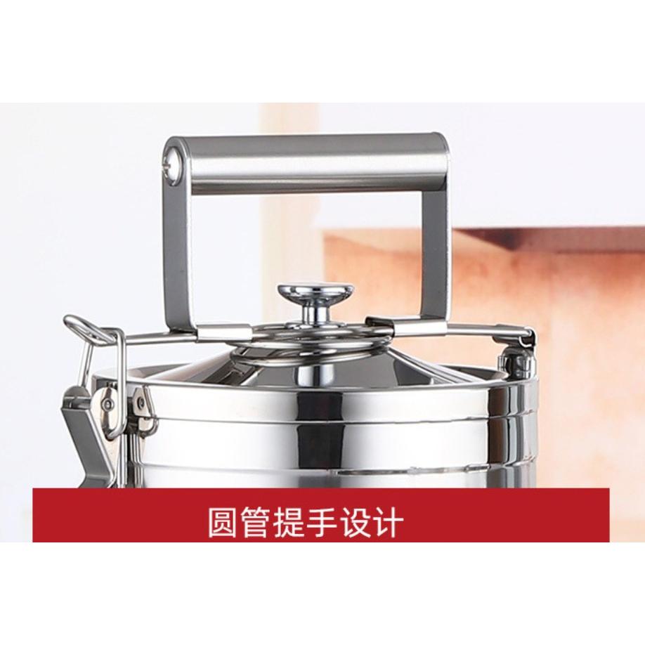 現貨 便當盒 送餐具 食品級 不銹鋼 多層 保溫 飯盒 五層 超大容量 分層 飯盒 二層便當盒-細節圖2