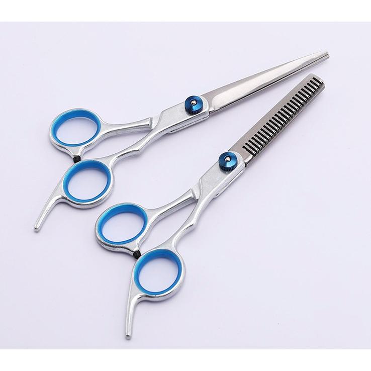 現貨 美髮剪刀 打薄剪 理髮 兒童剪髮 瀏海神器 層次剪 不鏽鋼美髮工具剪刀組 剪瀏海必備神器-細節圖2