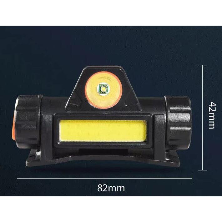 現貨 多功能頭燈 雙光源LED頭燈 遠近雙光源頭燈 磁鐵工作燈 強光頭燈 USB充電頭燈 聚焦頭燈 LED頭燈 頭燈-細節圖2