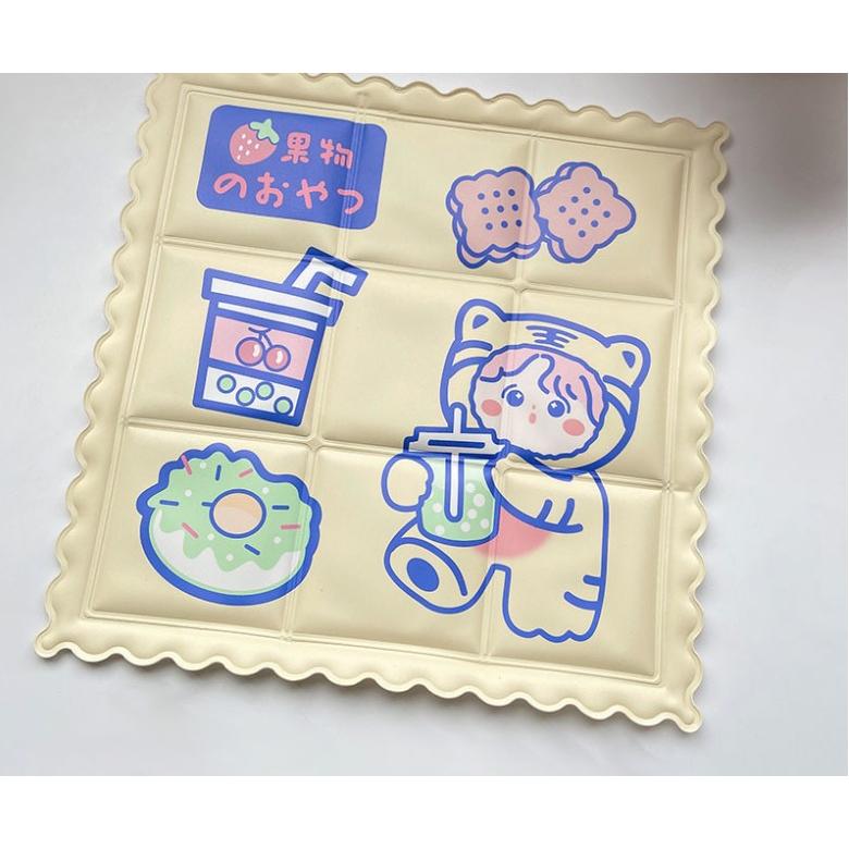 現貨 涼感座墊 涼感 椅墊 寵物涼感墊 涼爽冰絲坐墊 椅墊 汽車 辦公室 車用墊 涼感椅墊 戶外墊 座墊 夏日涼墊-細節圖4