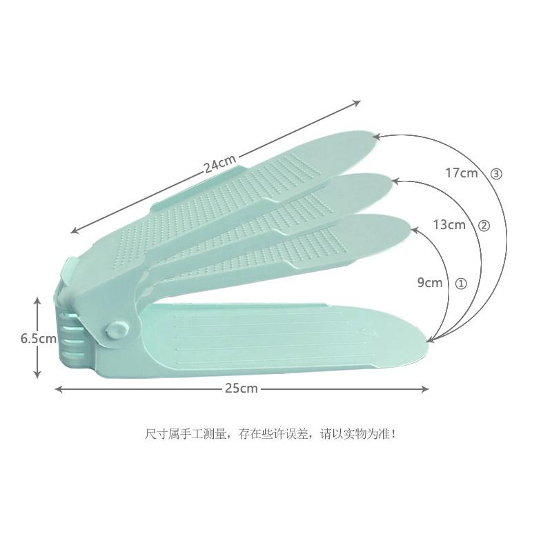 現貨 雙層收納鞋架 鞋子收納架 馬卡龍色鞋架 收納鞋架 可調式鞋架 鞋架 堆疊式-細節圖3